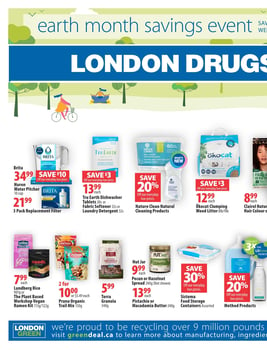 London Drugs Earth Month Savings Event Flyer Savings